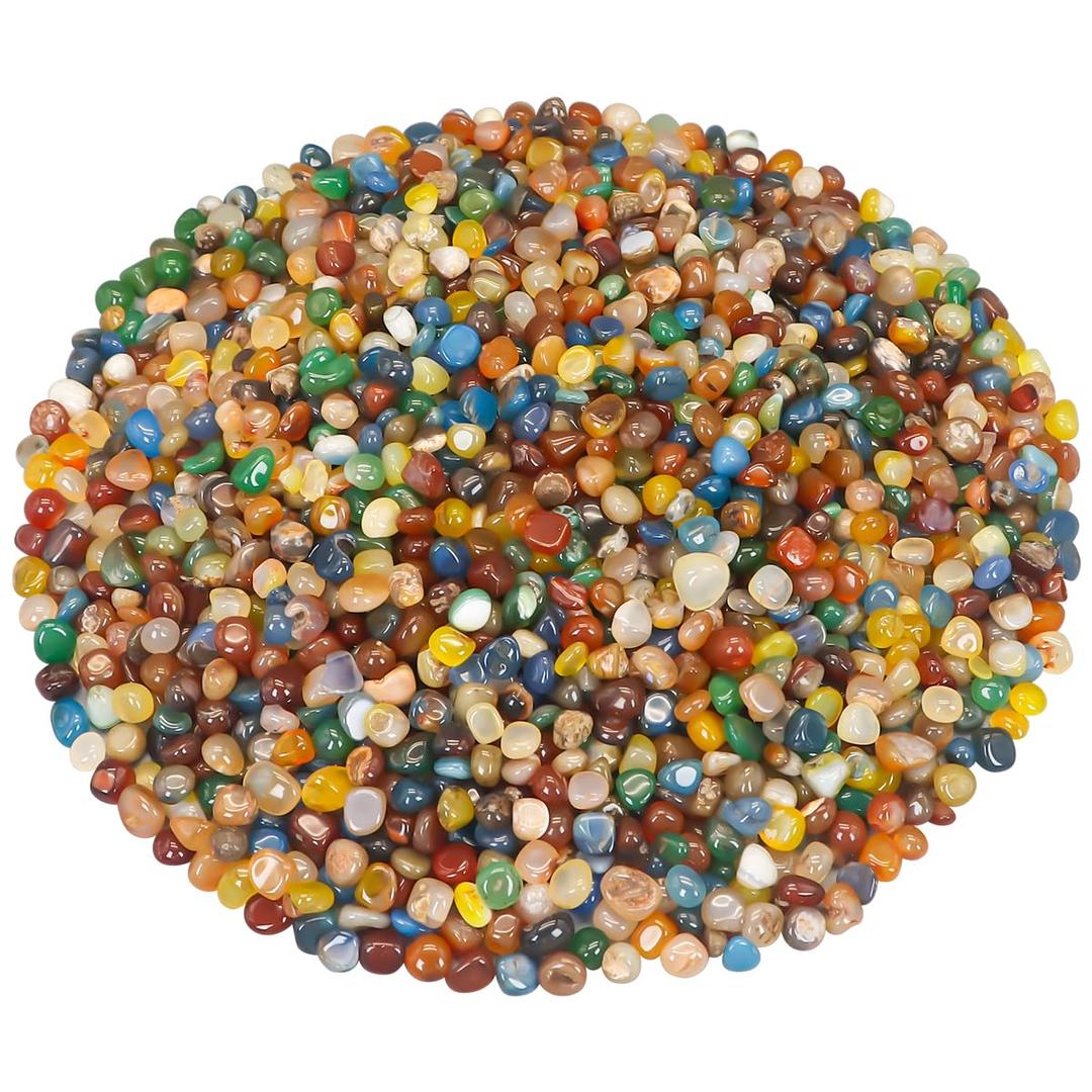 Vase Filler,Landscaping Pebbles, River Rocks Decorative Ornamental Pebbles, DIY Smoothed Rocks for Potted Plant Resin Art Vase Fillers Aquarium Gravel Rocks (Colorful, 5 Pounds)
