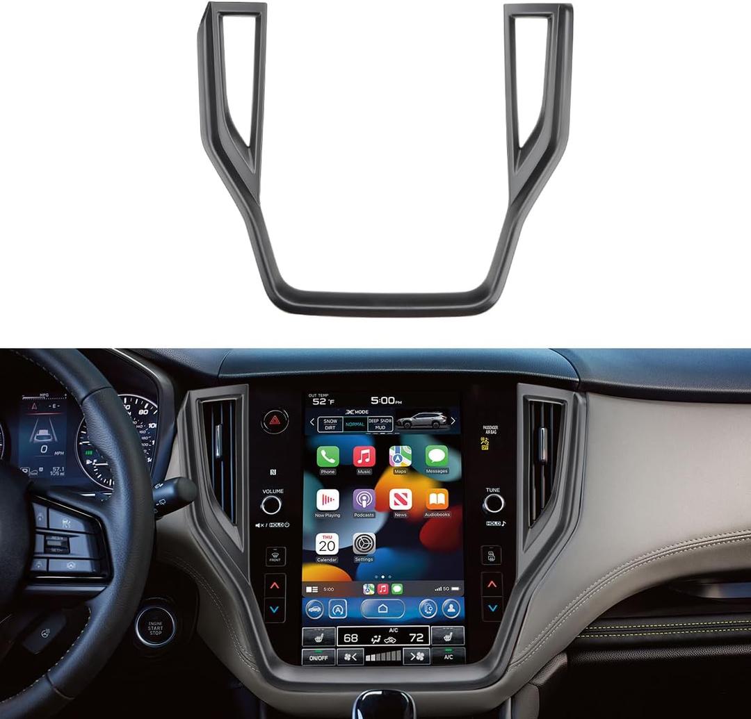 INTGET Matte Black Center Console Navigation Screen Panel Cover for 2020-2025 Subaru Outback/Legacy Accessories GPS Screen Cover Display Trim Cover Decoration Cover