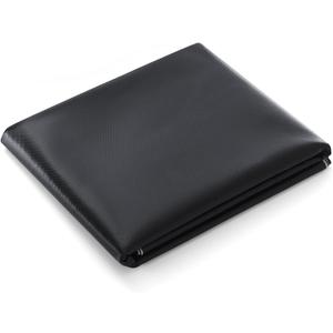 Large Fireproof Fabric Silicone Coated Fiberglass Cloth, 40x140in Heat Resistant Blanket for Grill, Welding, Fireplace Hearth Stove, DIY Fire Resistant Mat Protects Floors from Heat Sparks Embers (Black)