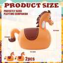 Hiboom 2 Pcs Giant Inflatable Hopping Toys 51 Inch Bouncer Animal Toys Ride on Animal Bouncy on Hopping for Birthday Party Gifts Supplies(Horse)