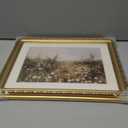 InSimSea Gold Picture Framed Wall Art, Living Room Classical Wildflower Field Meadow Flowers Canvas Print Wall Decor, Vintage Landscape Home Farmhouse Decor, Antique Paintings with Frame 13x16inch