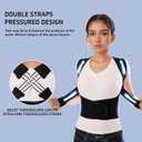 Posture Corrector for Women and Men Back Brace Upgraded Upper Comfy Correction Pain Relief Scoliosis Lumbar Spine Shoulder Straightener Hunchback Lightweight Adjustable Support Hump Black XX-Large