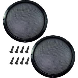 2 Pcs 10 Inch Metal Mesh Speaker Grills Covers Subwoofer Grill Protective Case with Mounting Screws for Home Audio Car Speaker (Black)