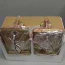 Kalium Wall Sconces Set of Two for Bathroom Bedroom Living Room Hallway Indoor Stairwell & Mirror, Farmhouse Modern Vanity Light Fixtures with Double Glass Shade & Gold Rustproof Metal Base, E26