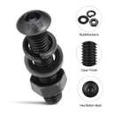 655PCS M6 Bolt Assortment Kit, M6 x 10/12/14/16/20/25/30/35mm Button Head Hex Socket Cap Screws Nuts Bolts Washer Assortment Kit 10.9 Grade Alloy Steel Black Oxide