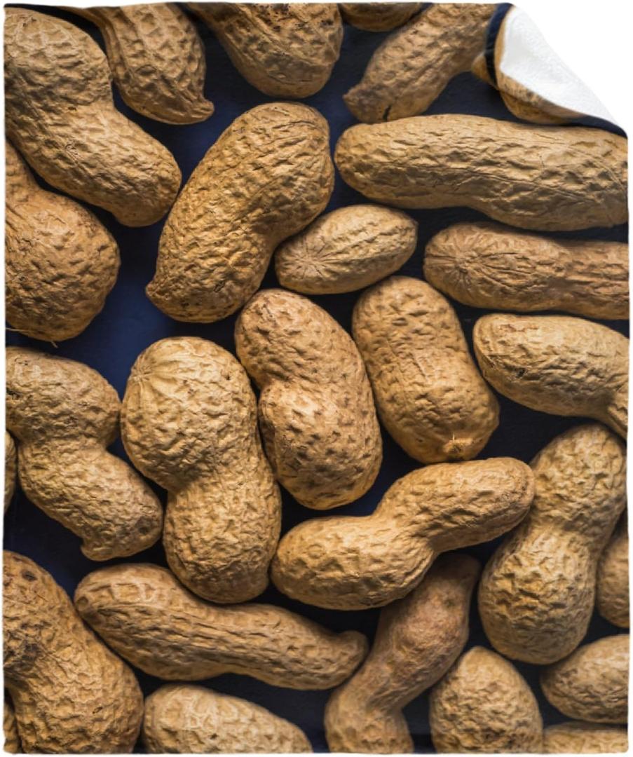 Peanut Blanket Funny Food Throw Blanket for Sofa Chairs Bed, Good Blanket Gift, Lightweight Soft and Cozy 40" x 30" for Pet