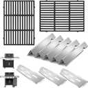 Genesis II Grill Parts for Weber Grill Grates Flavorizer Bars for Weber Genesis II GS4 Cooking Grates Heat Deflector Replacement Parts for Weber Genesis 2 E-310 E-315 S-335 Grill Accessories