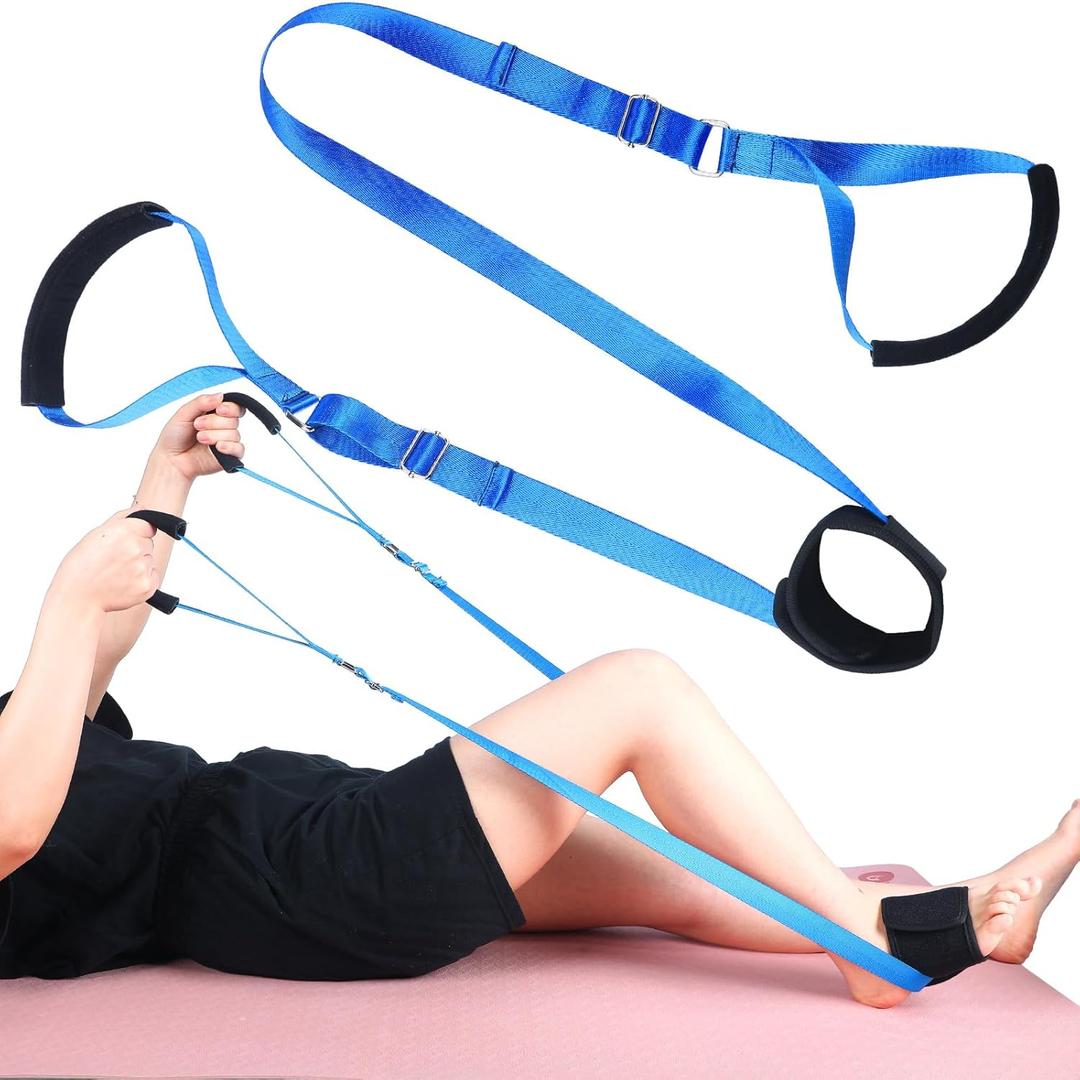 75'' Long Knee Replacement Recovery Aids After Surgery with Padded Handgrips and Feet Loop for Knee Pain Recovery Equipment Hip Rehabilitation to Improve Mobility and Flexibility Physical Therapy