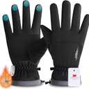 rivmount Kids 3M Ski Gloves Touchscreen Waterproof Warm for Boy Girl Youth Outdoor Skiing Cycling Snow Winter (M(6-8Y), Black)