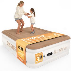 Air Mattress Full with Built-in Pump, 18" Raised Blow Up Mattress