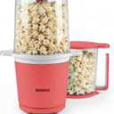 Air Popper Popcorn Machine - 10-Cup Air Pop Popcorn Maker with Measuring Cup - Hot Air Popped Oil-Free Compact Popcorn Popper - Movie Nights & Parties - Red
