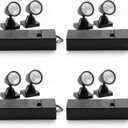 Roowest 4 Packs Christmas Village Spot Lights Indoor LED Spotlights Mini Display Lights Accessory Cord for Christmas Village House Decorations Craft Lamp Microscopic Plants and Lighting