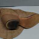 IUV Cowboy Boots For Women Western Cowgirl Boots with Chunky Heel Mid Calf Snip Toe Ideal for low insteps, 9 Wide, Brown 