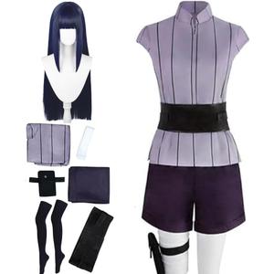 Women Costume Outfit Dress Purple Uniform For Halloween Full Set (Large, Black)