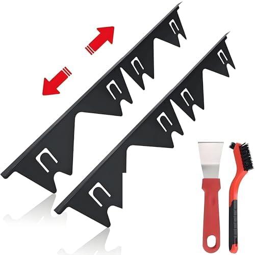 Stainless Steel Stove Gap Covers,Stove Gap Filler, Range Trim Kit, Stove Gap Guards, Heat Resistant and Easy to Clean