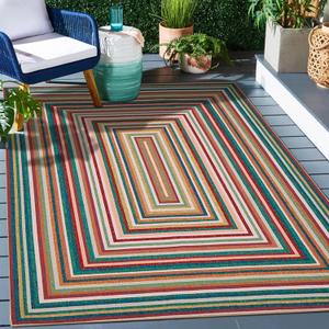 Multicolor Washable Outdoor Rug 8' x 10', Colorful, Stain Resistant, Easy Clean, Waterproof, Durable Area Rug for Outdoor Patio, Deck, Porch, Entryway, Foyer