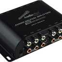Audiopipe Audio Signal Splitter (SPLIT-3023LVL), 10V Line Driver, Built-in Line Level Gain Control, Remote Bass Knob, RCA Stereo Splitting, Optimal Clarity, 3 Inputs, Multiple Connection, 95dB
