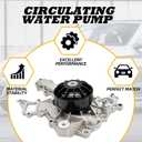 Engine Water Pump with Gasket Compatible with C300 2013-2014 C350 & ML350 2012-2015 E350 2012-2016 E400 2014-2015 GLE350 GLK350 R350 3.5L V6 2762001301 147-2360