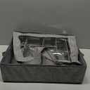 Flatware Utensil Storage Case, Silverware Storage Box Chest with Adjustable Dividers, Cutlery Storage Holder with Zipper Lid for Organizing Cutlery, Flatware, Knives, Large Capacity Gray