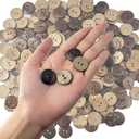 230 PCS Natural Coconut Shell Buttons 1/2 Inch Brown Wooden Buttons, 2 Holes Buttons for Sewing Crafts, Shirt, Clothing Replacement