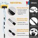 54" Car Wash Brush with Long Handle and 12" Soft Bristle Brush Head, Water Flow-Thru Car Washing Brush with Hose Attachment for Cleaning Car, RV, Truck, Boat, Camper, House Siding and More