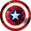 18.7 Inch Metal Round Superhero Shield,Cosplay Costume Shield Prop,Metal Role Play Armor Shields for Halloween Party Costume,Superhero Theme Party Decoration