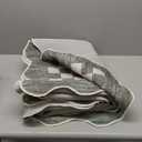 GarveeHome Washable Rug 5x7 for Living Room Large Bedroom Scalloped Rug Non Slip Stain Resistant Modern Border Throw Carpet Soft Boho Rug for Dining Room Nursery Home Office, Green