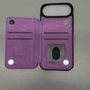 DJDUCK Designed for iPhone 17 Air Case Wallet with Card Holder, [Magnetic Clasp Cover] [RFID Blocking Leather Protection] Shockproof Women Men Cases 6.5 Inch for Apple 17 Air Light Purple