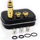 9mm Laser Training Cartridge with Snap Cap for Dry Fire Practice | Red Dot Laser Bore Sighter for Handgun & Dot Dry Fire Shooting Targets Extra O-Rings Rubber and Back Cap