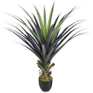 4ft Artificial Spiked Agave Plant, 48" Faux Agave Plants Indoor Small Floor Plant Perfect for Front Porch, Patio, Indoor Home, Office Decor 1pcs