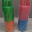 JOLLY CHEF 100 Disposable Bomber Cups Color Plastic Bomber Shot Glasses Highly Durable and Reusable Shot Cups Perfect for Shots for Wedding, Thanksgiving, Halloween, Christmas Party