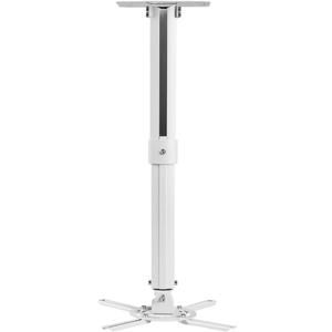suptek White Projector Ceiling Mount Bracket Fits Flat or Sloped Ceiling Height Adjustable with Extendable Length for LCD/DLP Projectors (PR05) (13-21in)