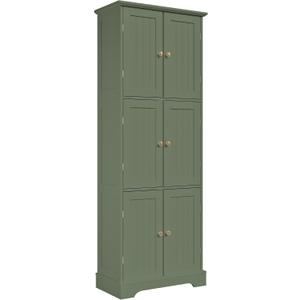 ChooChoo 63.2" Tall Bathroom Storage Cabinet with 6 Doors