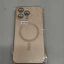 Ankofave Magnetic Case for iPhone 15 Pro Max Phone Case for Women, [Compatible with MagSafe] Matte Metallic Design with Lens Protectors & 2 Screen Protectors for iPhone 15 Pro Max 6.7"-Champagne Gold