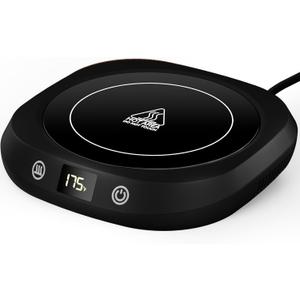 Coffee Mug Warmer - Coffee Cup Warmer for Desk Auto Shut Off, Smart Electric Candle Warmer Beverage Warmer for Coffee, Tea, Water, Milk and Coco, 5 Temperature Settings & 1-12H Timer (Black)