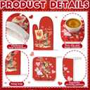 VitalCozy Set of 10 Valentines Kitchen Decor Vintage Kitchen Towels and Rugs Oven Mitts and Pot Holders Absorbent Tea Hand Towels for Accessories Gift