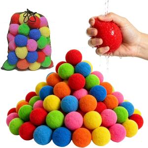 Reusable Water Balls Reusable Water Balloons Summer Toys Outdoor Water Toys Summer Outdoor Toys for Pool and Backyard Fun (Colourful-100pcs)