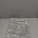 Buganda Bathroom Rugs, 24" x 16", Soft and Absorbent Microfiber Bath Rugs, Non-Slip Shaggy Shower Carpet, Machine Wash Dry Bath Mats for Bathroom Floor, Tub and Shower, Grey