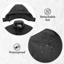 WULFUL Kid's Waterproof Ski Jacket Warm Fleece Hooded Boy's and Girl's Winter Snow Coat Outwear,Windproof RainCoat (6-7 Years, Black)