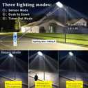 Ofuray Solar Street Lights Outdoor,Solar Security Flood Lights Parking Lot Lights Commercial Dusk to Dawn, 6500k Waterproof Led with Remote Control Motion for Street,Court,Barn (Of-6000W 600000Lm)