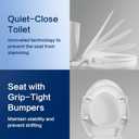 Bidet Seat for Elongated Toilet Seat Non-Electric Soft Close with Quick Release Hinges for Easy Clean Dual Nozzle Front and Rear Wash(PG303A-HPN-AZ)