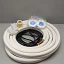 25FT Air Conditioning Tubing Hose Extension 1/4 and 3/8 Inch Twin Insulated Copper Hoses Fit for Mini Split Air Conditioner