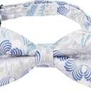 Alizeal Mens 3pcs Floral Pattern Pre-tied Bow Tie, Pocket Square and Cufflinks Set