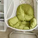 Swing Egg Chair Cushion Thickened Hanging Basket Seat Cushion Washable Hammock Chair Cushion Outdoor Patio Hanging Chair Cushion Replacement (Only Cushion) (Green)