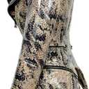 SX Women's Fashion Studded Perfectly Shaping Faux Leather Biker Jacket (Beige, XXL)