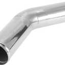 2 x Motoforti 45 Degree Mandrel Exhaust Tube with Bead Roll DIY Custom Car Modified Exhaust Pipe Tubing Piping 3.5" OD 7.87" Length T304 Stainless Steel Silver Tone
