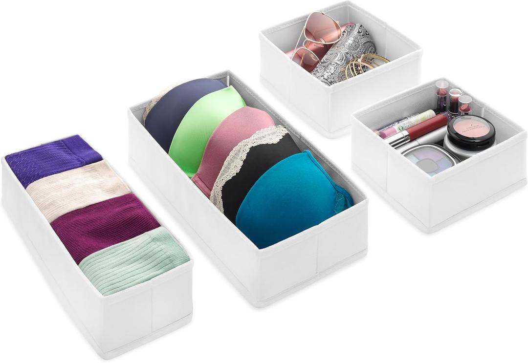 Whitmor Set of 4-White Drawer Organizer