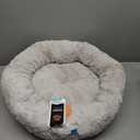 Best Friends by Sheri Original Calming Donut Dog and Cat Bed, Lux Faux Fur, Oyster, (23in x 23in) - Anxiety Relief for Pets Up to 25 lbs (Small)