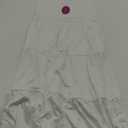 Halife Womens Flowy Tiered Maxi Dress Sleeveless Summer Sundresses Adjustable Straps Long Beach Sun Dresses with Pockets White M