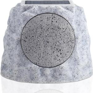 Solar Rock Speakers Outdoor Water-Resistant Solar Powered Rock Speaker with Lights RGB and TWS Pair for Patio Outside Garden BBQ Deck (1 PCS)